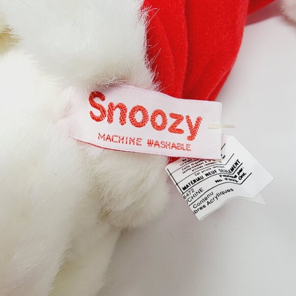 Vintage Russ Berrie Cat plush Snoozy Christmas Kitten in Santa Hat - Picture 5 of 6